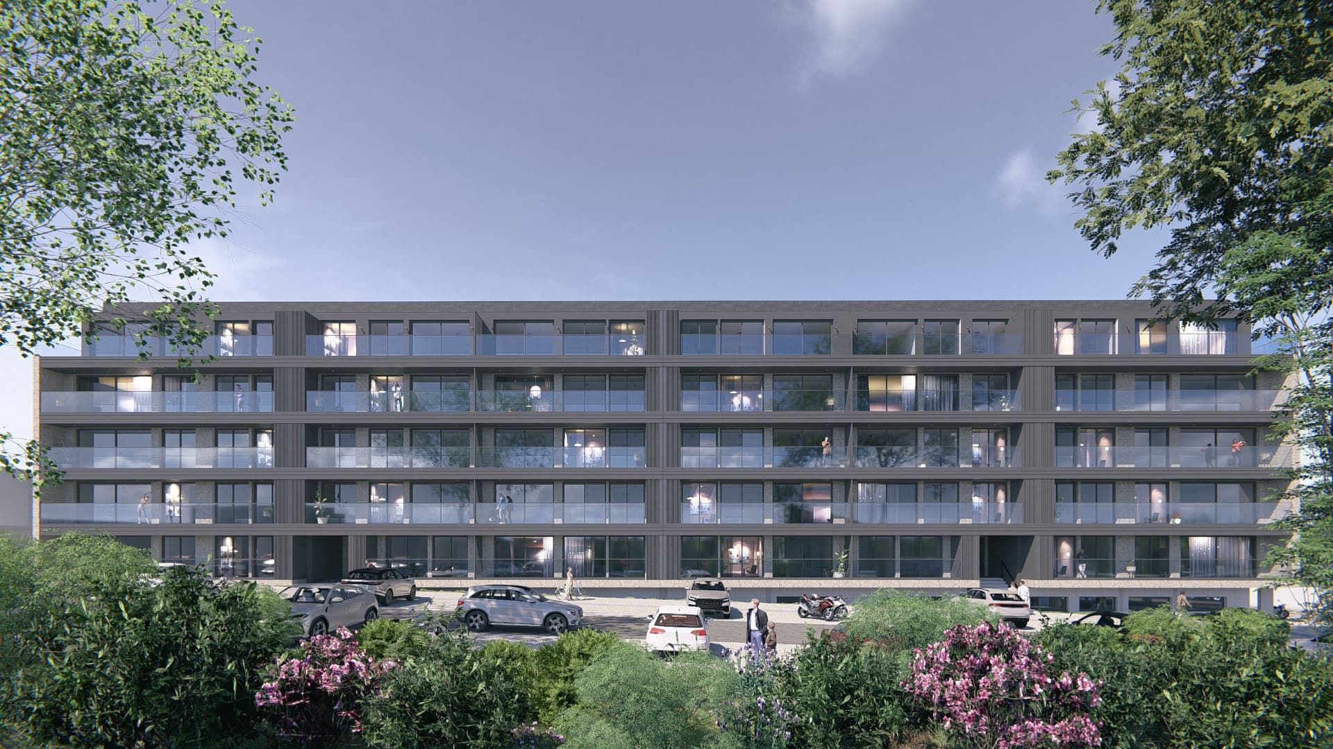 Render exterior da fachada principal do Central